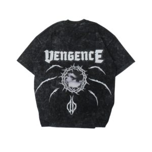 Oversized acid washed T shirt - Vengence